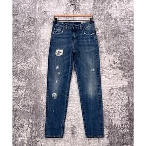 Levis LVC Jeans 26 Womens 1967 505 Selvedge Distress Denim